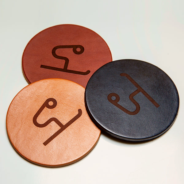 Leather coaster